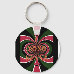Kenyan Travel Gift - Hugs & Kisses Design Nyckelring