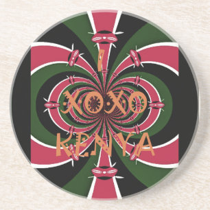 Kenyan Travel Gift - Hugs & Kisses Design Underlägg