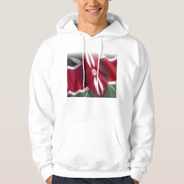 kenyanflagga, kenyan sweatshirt med luva (Framsida)