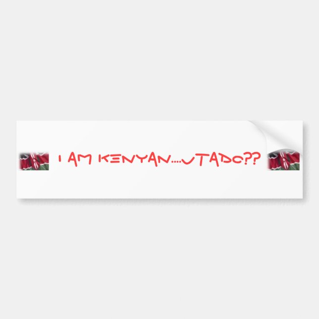 kenyanflagga, kenyanflagga, bildekal (Framsidan)