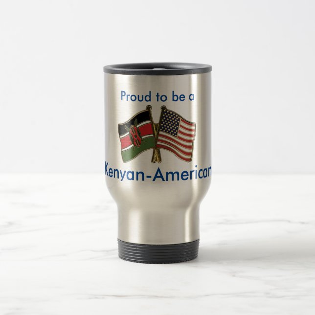 Kenyansk-Amerikan rostfritt stål 15 uns travel mug Resemugg (Center)