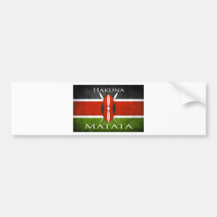 Kenyansk flagga Hakuna Matata Bildekal