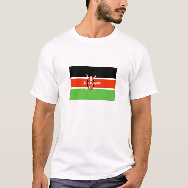 Kenyansk flagga tee shirt (Framsida)