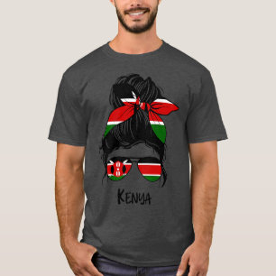 Kenyansk kvinna i Kenya, flagga T Shirt