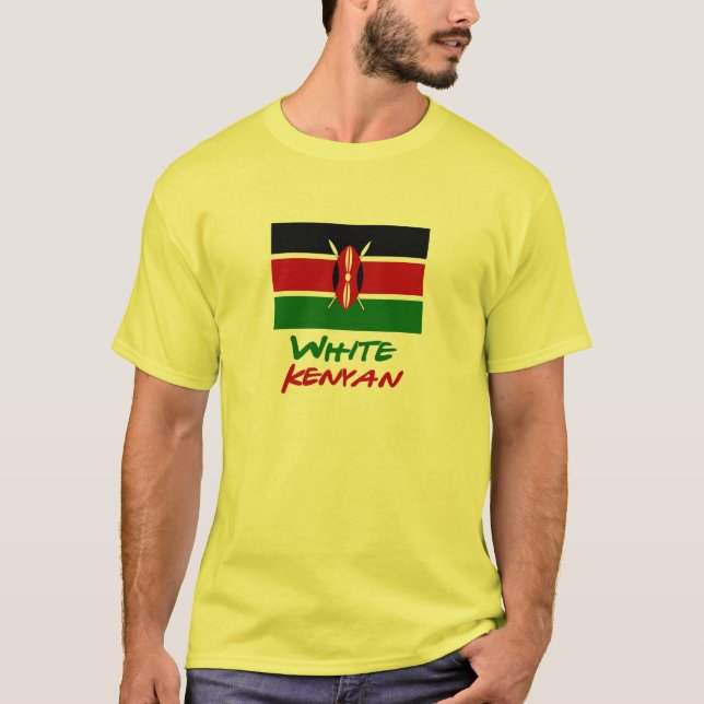 Kenyansk vit tee shirt (Framsida)