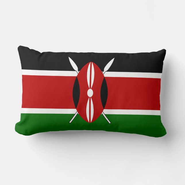 Kenyanska flagga lumbarkudde (Framsida)