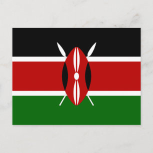 Kenyanskt (kenyanskt) vykort för Flagga