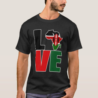Kenyanskt Pride I Kärlek Kenya Flagga Afrika T-Shi T Shirt