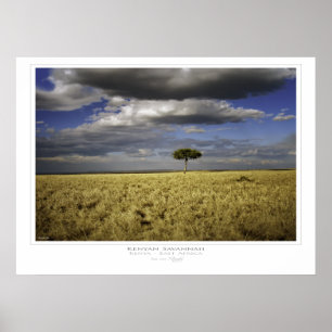 Kenyanskt Savannahtryck Poster