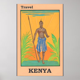 Kenyas Afrika Travel Poster