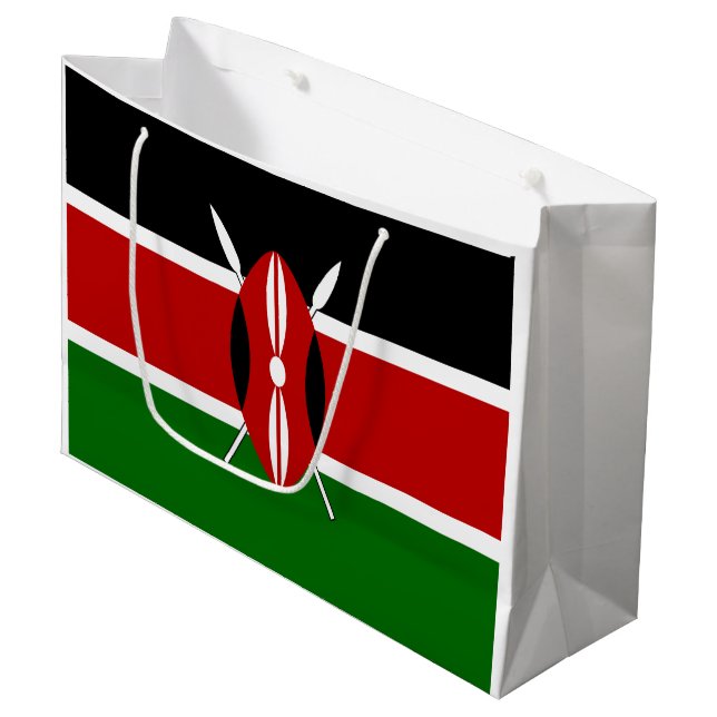 Kenyas flagga (Framsidan Vinklad)