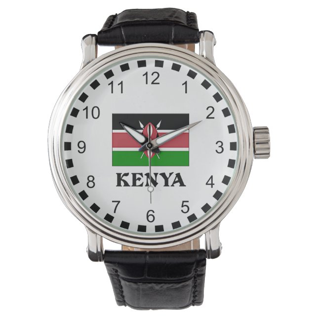 Kenyas flagga armbandsur (Framsida)