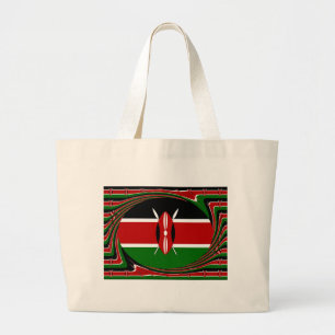 Kenyas Flagga Art - Patriotisk och modern design Jumbo Tygkasse