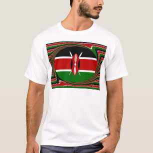 Kenyas Flagga Art - Patriotisk och modern design Tee