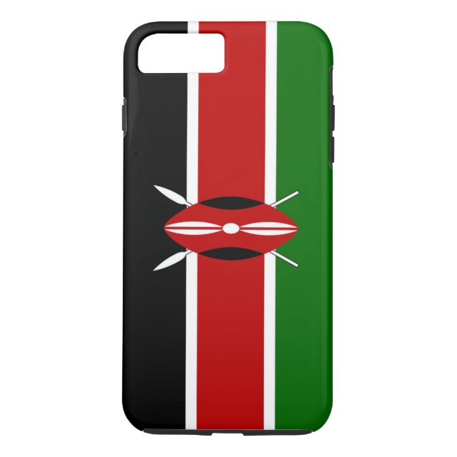 Kenyas flagga Case-Mate iPhone skal (Baksida)