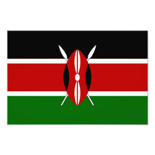Kenyas flagga fototryck