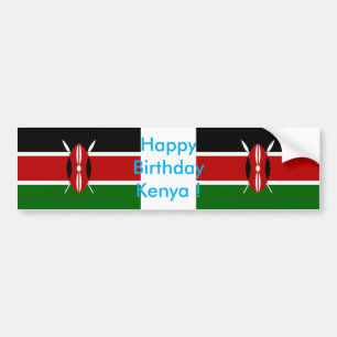 Kenyas Flagga, Grattis på födelsedagen Kenya! Bildekal