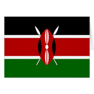 Kenyas flagga hälsningskort