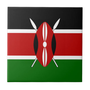 Kenyas flagga kakelplatta