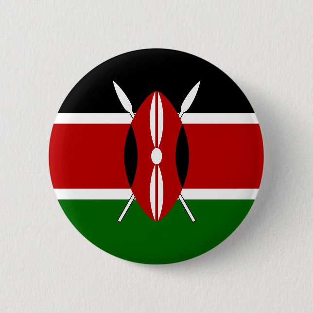 Kenyas flagga knapp (Framsida)