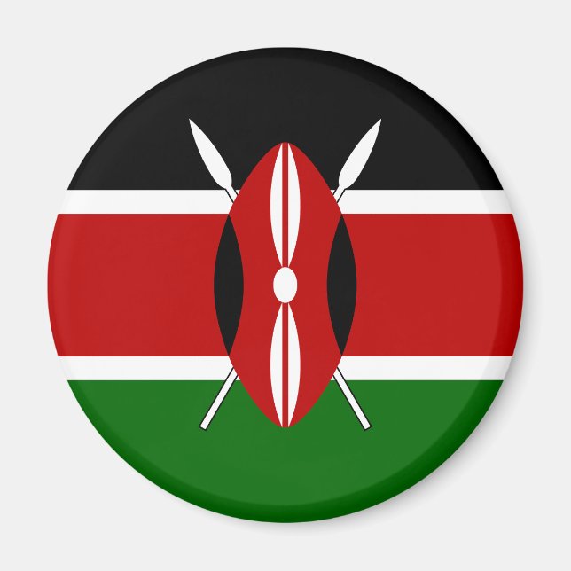 Kenyas flagga magnet (Framsidan)