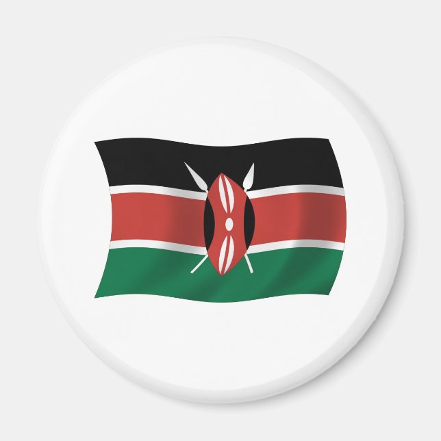 Kenyas flagga Magnet (Framsidan)