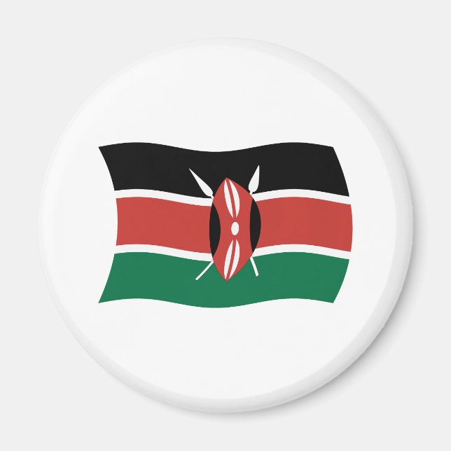 Kenyas flagga Magnet (Framsidan)