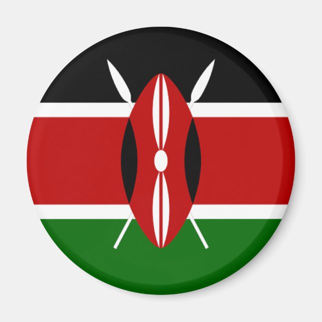 Kenyas flagga magnet (Framsidan)