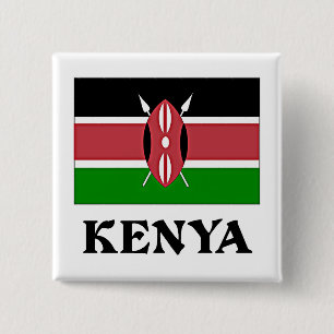 Kenyas flagga, märkt knapp