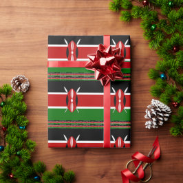Kenyas Flagga: med miniatyr Flagga Gräns Art Presentpapper