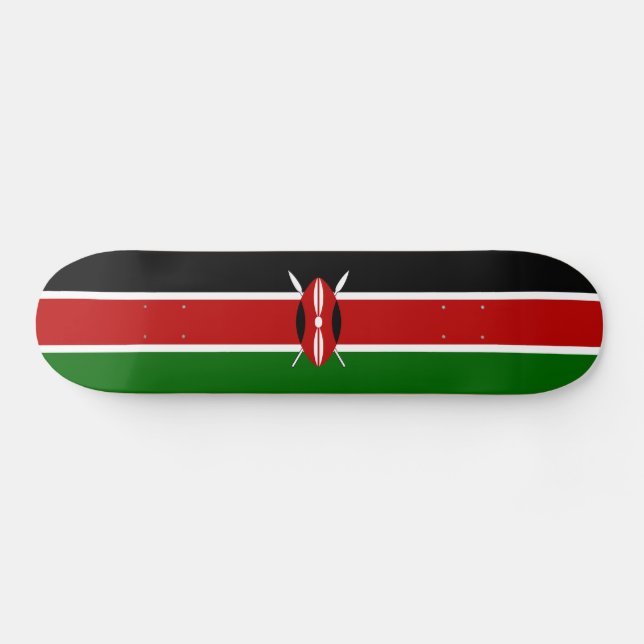 Kenyas flagga mini skateboard bräda 18,5 cm (Horz)