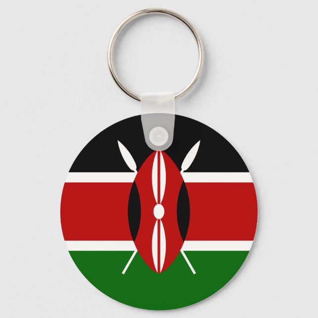 Kenyas flagga nyckelring (Framsida)
