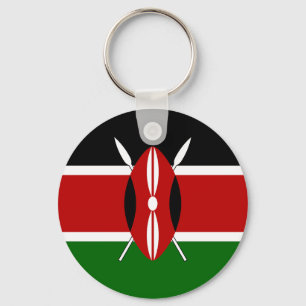 Kenyas flagga nyckelring