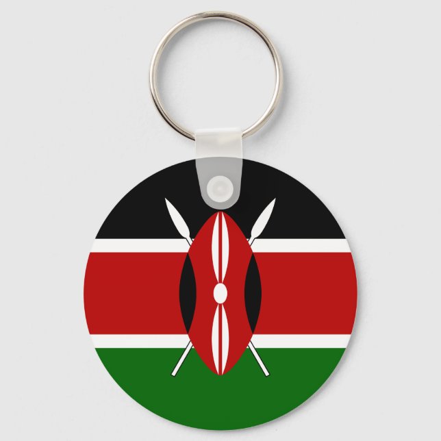 Kenyas flagga nyckelring (Framsida)