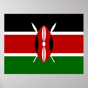 Kenyas flagga poster