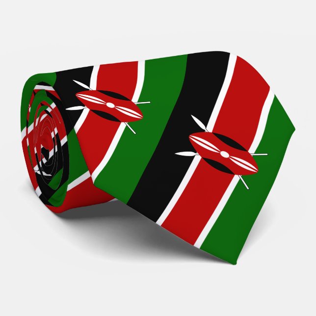Kenyas flagga slips (Rullad)