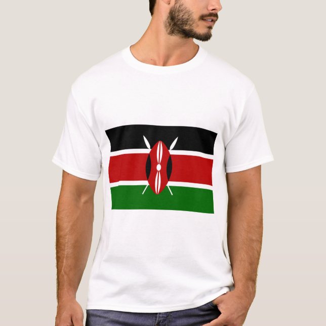 Kenyas flagga t shirt (Framsida)