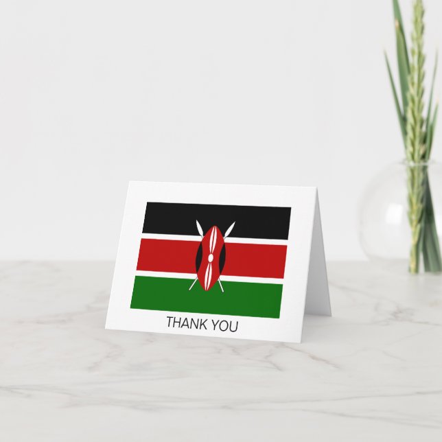Kenyas flagga tack kort (Framsida)
