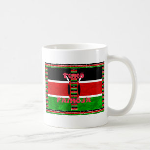 Kenyas Flagga: Tuko Pamoja - Uniity Art Design Kaffemugg