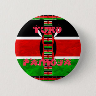 Kenyas Flagga: Tuko Pamoja - Uniity Art Design Knapp