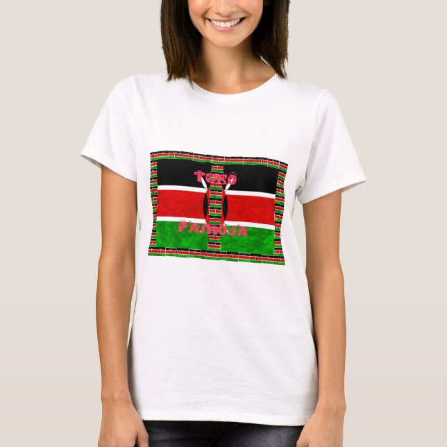 Kenyas Flagga: Tuko Pamoja - Uniity Art Design Tee (Framsida)