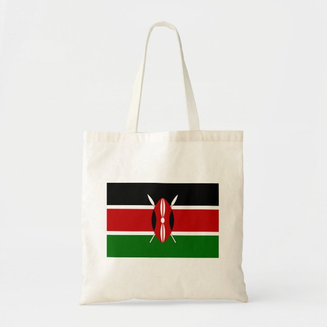 Kenyas flagga tygkasse (Framsidan)