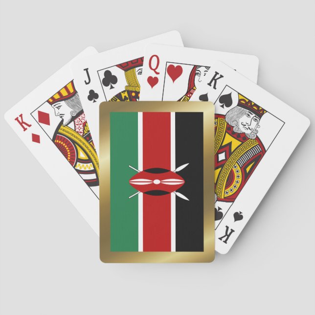 Kenyas Flagga-uppspelningskort Casinokort (Baksidan)