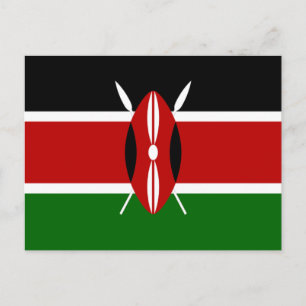 Kenyas flagga vykort