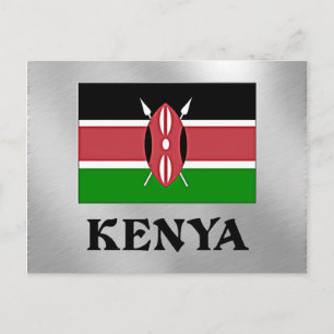 Kenyas flagga vykort