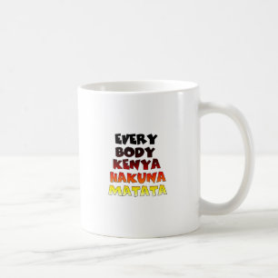 Kenyas Hakuna Matata inspirationstext Art Mönster Kaffemugg