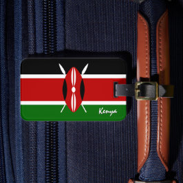 Kenyas myntmärken, patriotiska kenyanska Flagga Bagagebricka