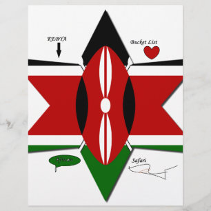 Kenyas nationalsafari flagga färg raket