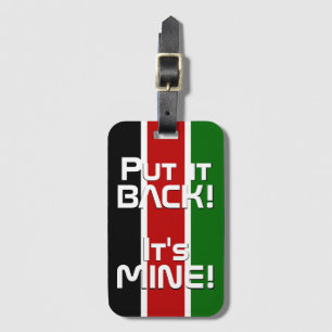 Kenyas nationella Flagga Funny Patriotic Bagagebricka