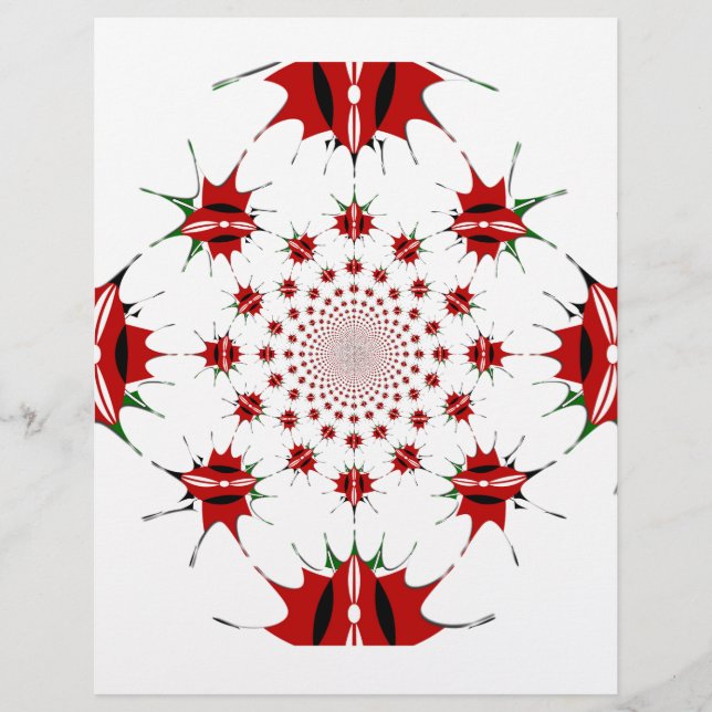 Kenyas nationella Flagga Shield Kaleidoscope Mönst (Framsida)